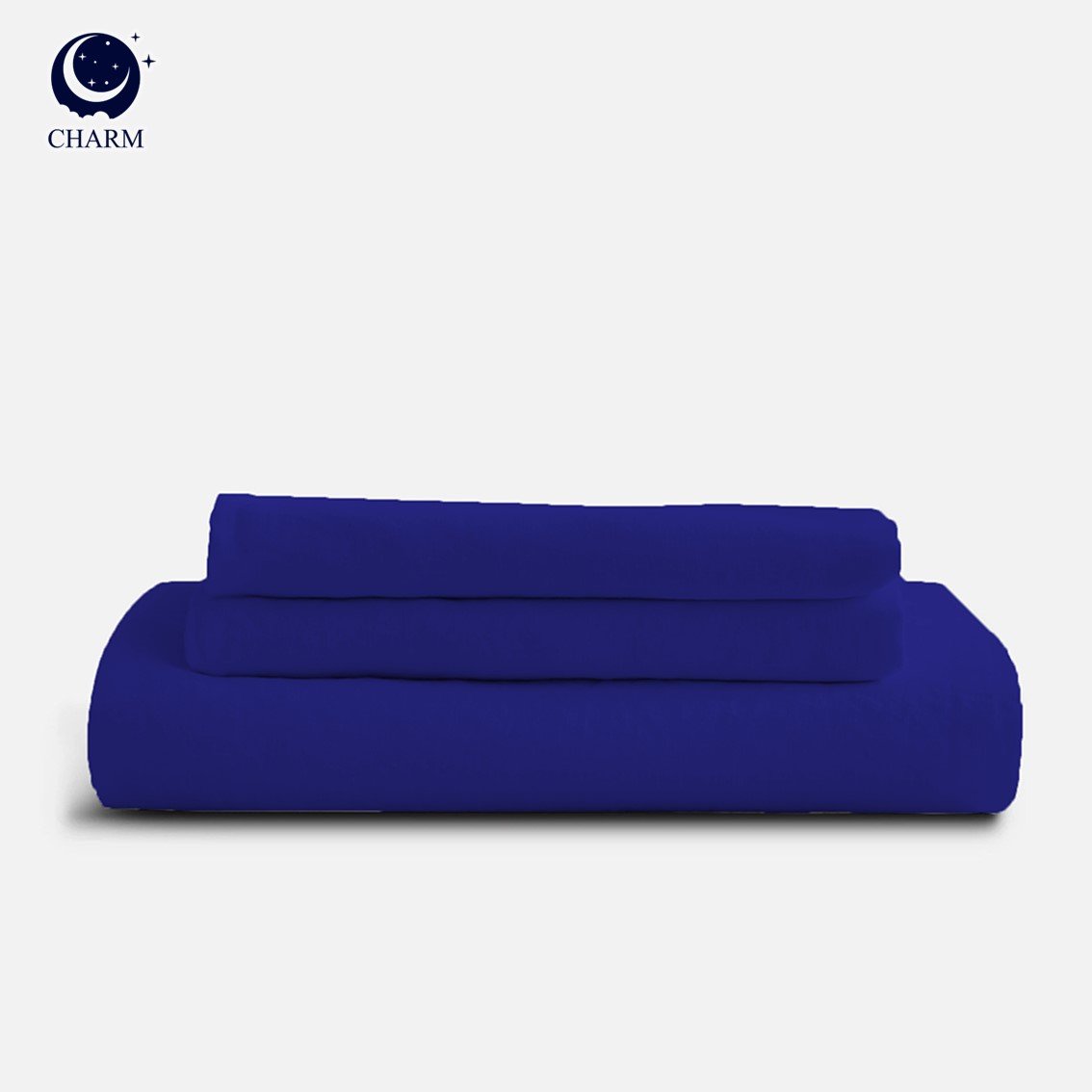 ชุดผ้าปูที่นอน 5 ฟุต Charm รุ่น คลาสสิค สีน้ำเงิน ไม่รวมผ้านวม_2